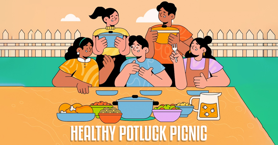 Healthy Potluck picnic | sports fundraising ideas