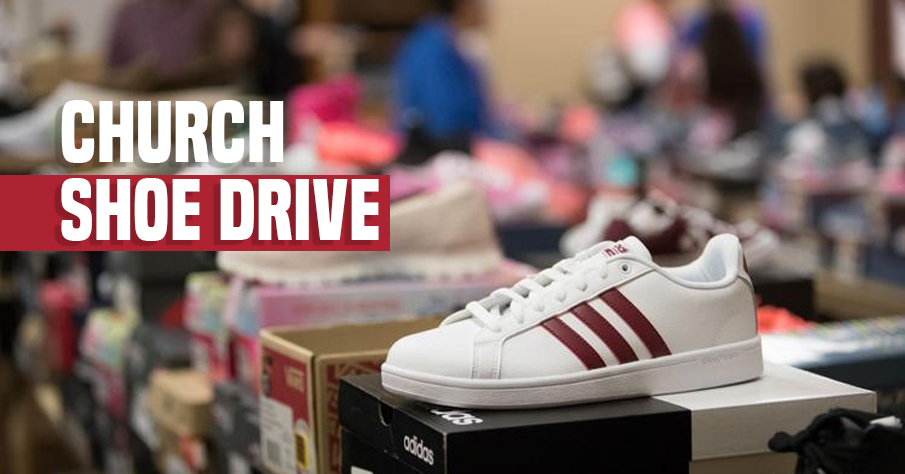 Church shoe-drive fundraising