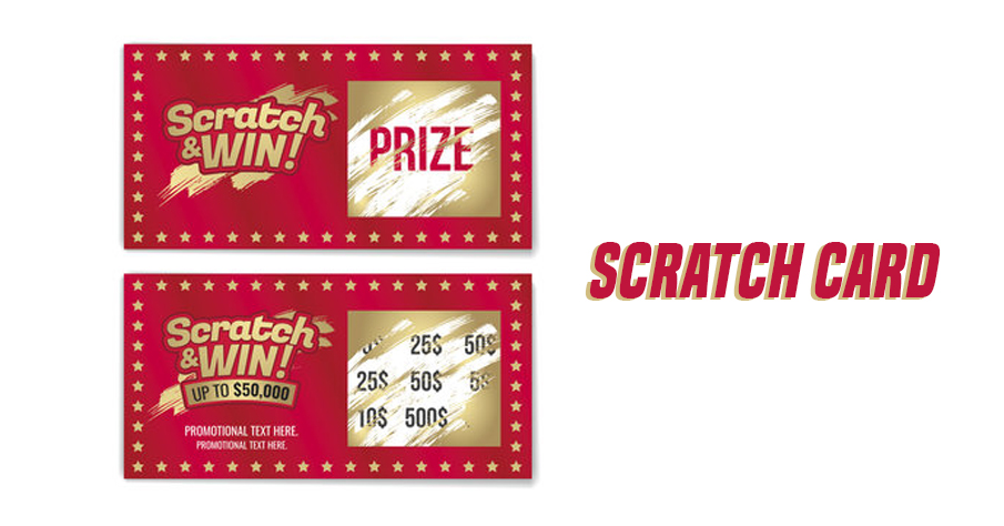 Scratch Card | softball fundraiser ideas