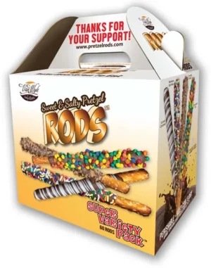 Sweet and Salty Pretzel Rods Variety Pack | Presented by Midland Fundraising