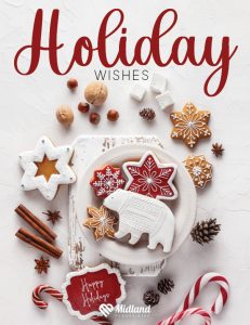 Holiday Wishes Fundraising catalog cover 2024 | Presented by Midland Fundraising