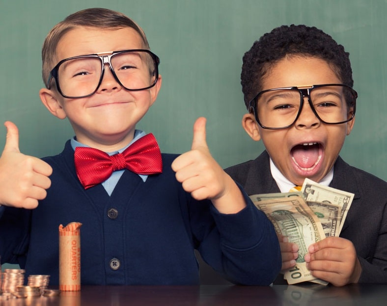 Mobile Main Banner Image - Two Kids with money | Presented by Midland Fundraising