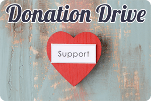 Donation Drive Banner | Presented by Midland Fundraising